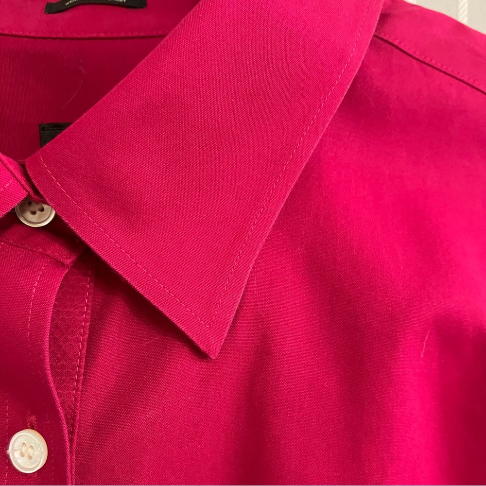 Talbots Wrinkle Resistant Raspberry Blouse Size 14 - Picture 7 of 11